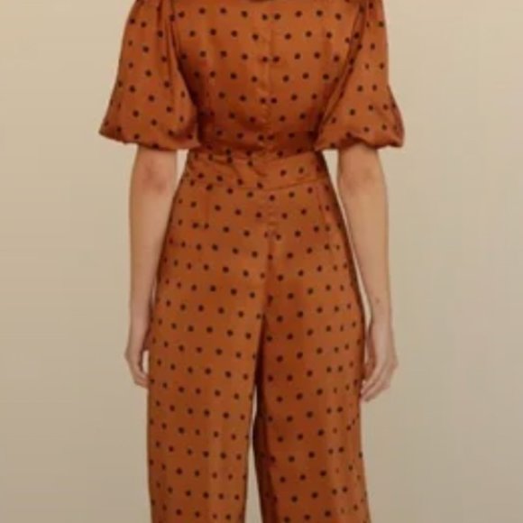MINK PINK Milan Jumpsuit in Rust Black - Picture 3 of 3